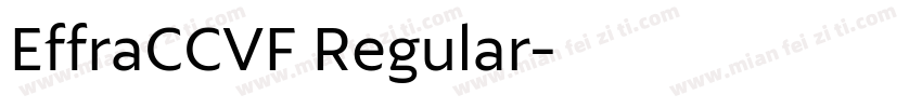 EffraCCVF Regular字体转换
